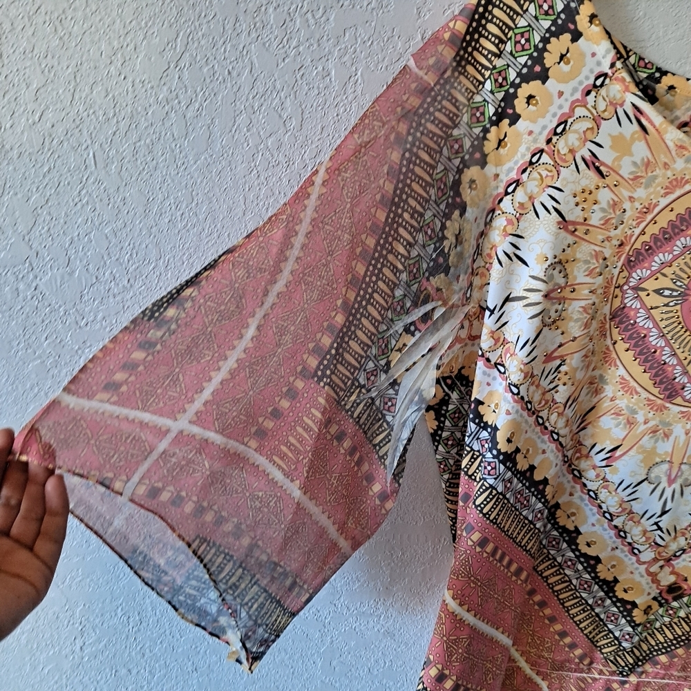 Style&Co. Peach bell sleeve Blouse - Picture 5 of 7